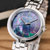 天梭(TISSOT)瑞士手表 弗拉明戈系列小巧简约钢带石英女表T094.210.11.111.00(蓝盘银钢带)第2张高清大图