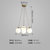 古娜2021年新款客厅吊灯创意个性魔豆灯卧室餐厅LED现代轻奢4头吊灯3612款(全铜本色+玻璃 E27)第4张高清大图