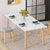北欧风长方形实木腿餐桌椅组合现代简约饭桌家用小户型4-6人餐桌(120*60cm暖白色单餐桌)第2张高清大图