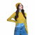MISS LISA紧身长袖女上衣内搭字母袖打底衫女j6168(黄色 XL)第4张高清大图