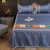 英爵家纺 凉席二件套三件套 单人双人空调软席床上用品XM(皇家传奇蓝 230x245cm)第2张高清大图