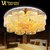 现代艺术客厅吸顶灯 LED卧室祥云餐厅灯具 大气水晶灯 艺术顶灯(75CM 清光72W（送遥控）)第5张高清大图