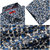 亚狮龙 男士商务碎花休闲短袖衬衫3213016蓝花色(蓝花色 M)第5张高清大图