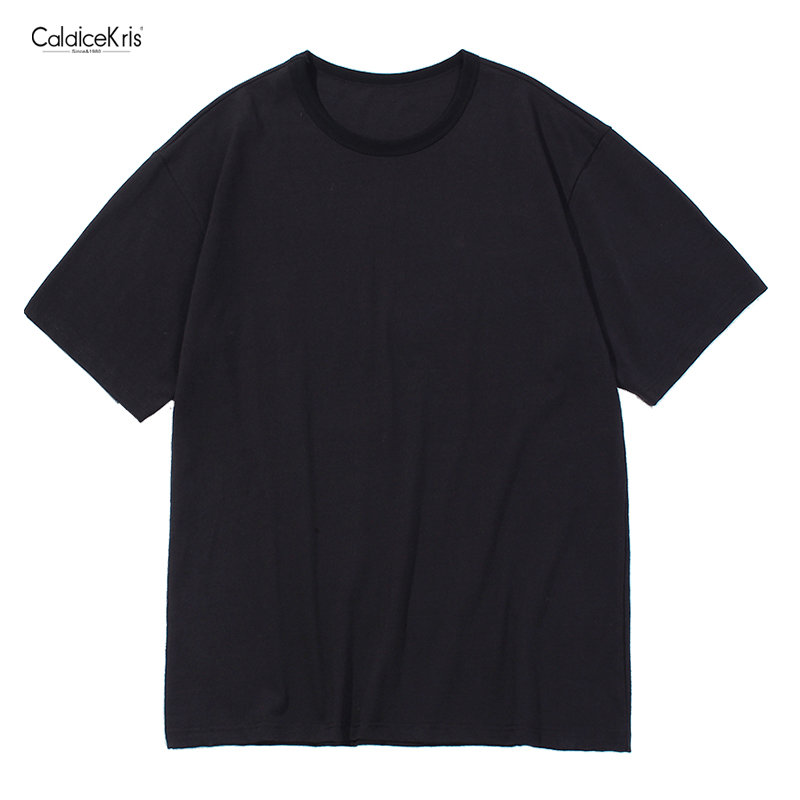 caldicekris中国ck男女情侣经典基础款纯t恤男棉宽松多色t恤ckf223
