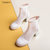 CaldiceKris （中国CK）后拉链时尚镂空凉鞋女舒适凉靴CK-X1688-1(黑色 34)第3张高清大图