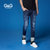 G&G男装新品春季迷彩印花男士牛仔裤直筒宽松迷彩裤牛仔长裤薄款(蓝色 31)第3张高清大图