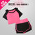 韩版瑜伽服套装女弹力修身速干短袖跑步运动户外健身服两件套女(桔色 XXL)第2张高清大图