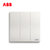 ABB开关插座面板轩致白色二三极五孔AF205插座面板套餐合集(三位单控)第2张高清大图