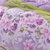 南极人家纺全棉床上用品四件套纯棉婚庆4件套公主被套床单(爱花紫 1.8m（6英尺）床)第3张高清大图