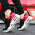 卡郎琪 新款男鞋运动鞋男耐磨跑步鞋青春透气休闲旅游鞋子 男时尚百搭气垫板鞋XD-A941(黑红色 40)第4张高清大图