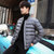 森雷司棉衣男士2018新款冬季加绒加厚棉袄青少年韩版修身短款外套男冬装(灰色 XL)第2张高清大图