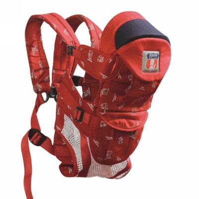 袋鼠仔仔DS6869六合一多功能时尚型婴儿背带（红色）