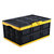车载折叠收纳箱储物箱 家用车载多功能后备箱车用置物箱整理箱(黑黄色（30L） 版本)第2张高清大图