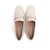 森达2021春季新品商场同款通勤石头纹羊皮革女皮单鞋3RT02AM1(米白 40)第6张高清大图