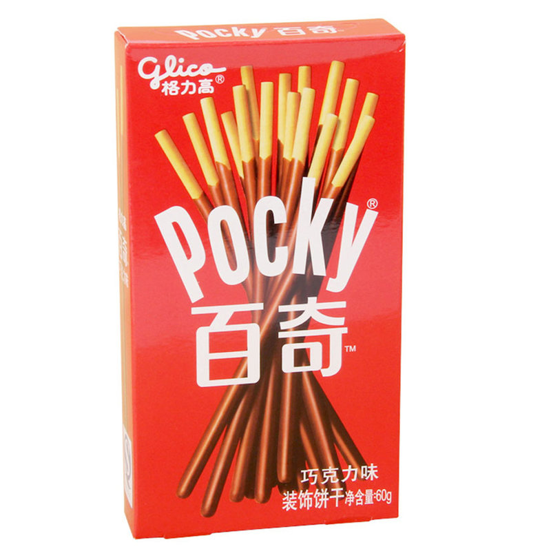 国美自营格力高百奇装饰休闲零食早餐零食点心饼干巧克力味60g