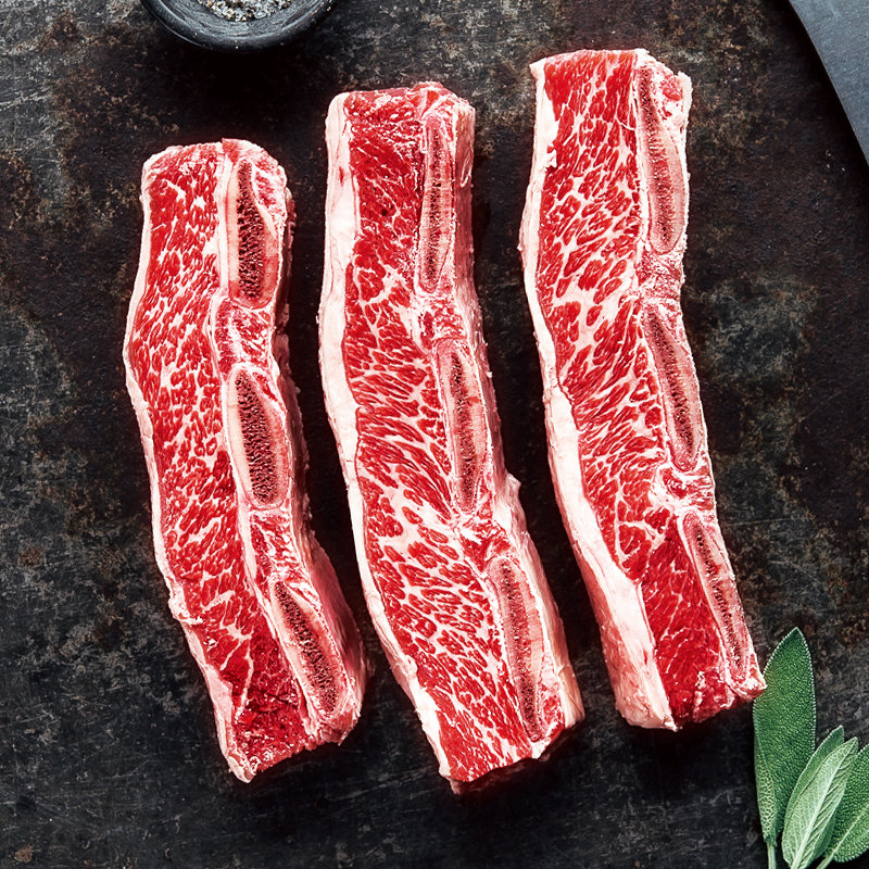 佳吉诚品追牛族黑椒牛仔骨1000g袋装牛肋排肉新鲜牛小排带骨牛排1000g