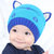 秋冬宝宝针织帽婴毛线帽儿男童女童小孩儿童帽子韩版0-3-6-12个月(牛仔蓝)第2张高清大图