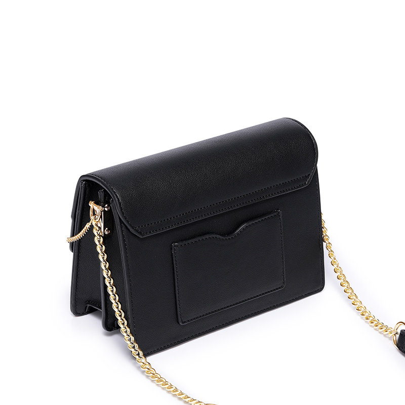 纽芝兰包包女士单肩包时尚斜挎包袋小ck挎包链条包潮黑色