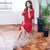 韩都衣舍17夏装新款韩版女装镂空露背装荷叶边雪纺连衣裙MR6651(红色 L)第2张高清大图
