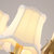 三洛全铜吊灯美式客厅卧室餐厅灯欧式简约个性大气书房饭厅大堂别墅复式楼灯具(3头不含光源 米白色)第5张高清大图