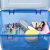 茶花车用收纳箱 折叠盖子塑料储物箱有盖衣服玩具内衣收纳盒2832(蓝色)第5张高清大图