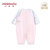 小米米minimoto婴儿宝宝棉连体连身衣新生儿哈衣爬服(粉红-对襟连身衣 90cm（1-2岁）)第2张高清大图