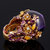 国美黄金 18K金紫水晶珐琅戒指 豪华镶嵌第4张高清大图