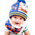 9i9 毛线帽子  宝宝帽子 儿童围巾2件套(红色)第3张高清大图