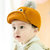 秋冬男童女童帽子0-3-6-12个月婴儿帽子1-2岁春婴幼儿鸭舌毛呢儿童帽子(天蓝色)第3张高清大图