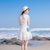 2018夏季新款女装修身显瘦流苏镂空水溶蕾丝ins超火的连衣裙裙子(白色)(XS)第4张高清大图