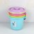 加厚彩色塑料小号提水桶带盖收纳桶储水儿童玩具桶保鲜桶小桶(5.5L粉色)第4张高清大图