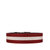 BALLY 巴利 男士红色白色+棕色织物+牛皮双面板扣腰带 B BUCKLE 40 M.T/53(红色 105码)第2张高清大图