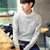 韩版男装 2016新款秋冬套头针织衫 男式毛衣纯色圆领毛衣男(蓝色 L)第5张高清大图