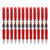 天色 文具中性笔0.5mm可按动签字笔会议笔水笔12支/盒K35写字笔(红色)第2张高清大图