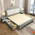 吉木多 美式实木床主卧双人床1.5米经济型现代简约1.8m储物婚床(1.8*2米（胡桃色+白） 床+床垫)第5张高清大图