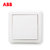ABB开关插座面板德静系列白色五孔插座86型开关面10A墙壁开关面板插座套餐合集(一位双控)第2张高清大图