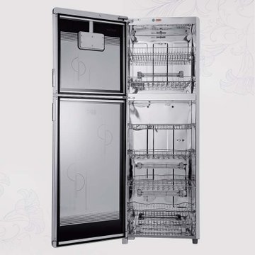 索奇（SUKI）ZTP308-16A消毒柜（308升 立式双门商用消毒柜 灰色玻璃面板 表面电化拉丝处理 美观大方 上层臭氧+烘干下层高温，可独立工作）