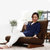 明佳友 日式韩式懒人沙发 可折叠创意沙发A44 单人小沙发 卧室客厅休闲躺椅 个性榻榻米床A44(咖啡色)第3张高清大图