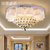 汉斯威诺调光客厅卧室led吸顶灯 长方形温馨现代简约大气水晶灯具HS601059(100CM 186W 彩光 分段)第2张高清大图