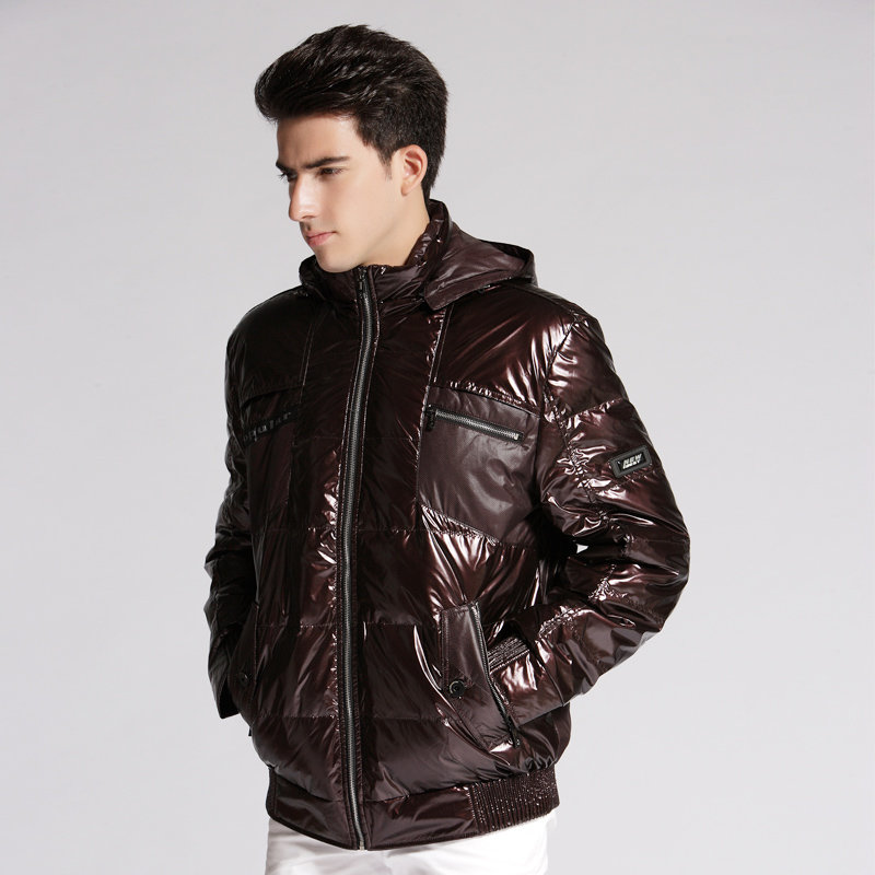 凯德申 男士短款亮面休闲时尚羽绒服男 k1101(紫红色 185/104a(xxl))