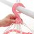 32夹折叠衣架 防风晾衣架 塑料多夹子 儿童袜子架 挂婴儿家用晒架(粉红色)(1个装)第3张高清大图