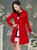 素芬  冬装新款大衣红色双排扣配腰带羊毛呢大衣女装风衣(红色 XL)第3张高清大图