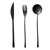 复古黑色创意304不锈钢西餐具套装牛排刀叉勺三件套咖啡勺水果叉(甜品叉)第5张高清大图