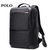 Polo背包男大容量牛津布电脑包时尚商务休闲韩版双肩包男双肩背包(黑色)第2张高清大图