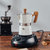 摩卡壶手冲咖啡机家用意式浓缩煮滴滤壶电陶炉手磨咖啡壶器具套装(（砂黑）十角摩卡壶300ml（送圆形滤纸100张） 默认版本)第2张高清大图