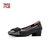 马内尔21年春夏新款时尚低跟真皮女鞋圆头浅口亮丝单鞋GD16021(黑色 37)第5张高清大图