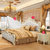 圣肯尼欧式床套装双人床法式公主床雕花简约床卧室(白/粉 1.8米简易床尾)第4张高清大图