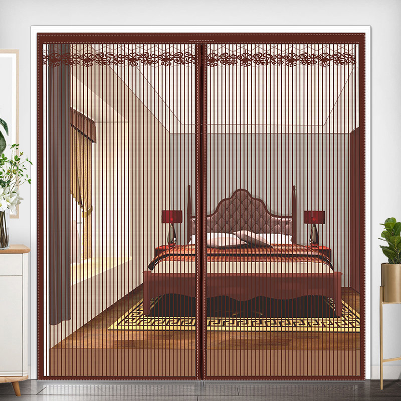 锦赐防蚊门帘夏季家用纱门纱窗帘免打孔防蝇门蚊帐纱帘加密金刚网130