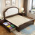 忆斧至家 美式 床 实木床 1.8米1.5m双人婚床储物 皮床卧室家具(单床 1.5米)第3张高清大图
