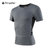 男士PRO紧身运动健身跑步 弹力排汗速干衣服短袖衫T恤tp8011(黑色 3XL)第4张高清大图